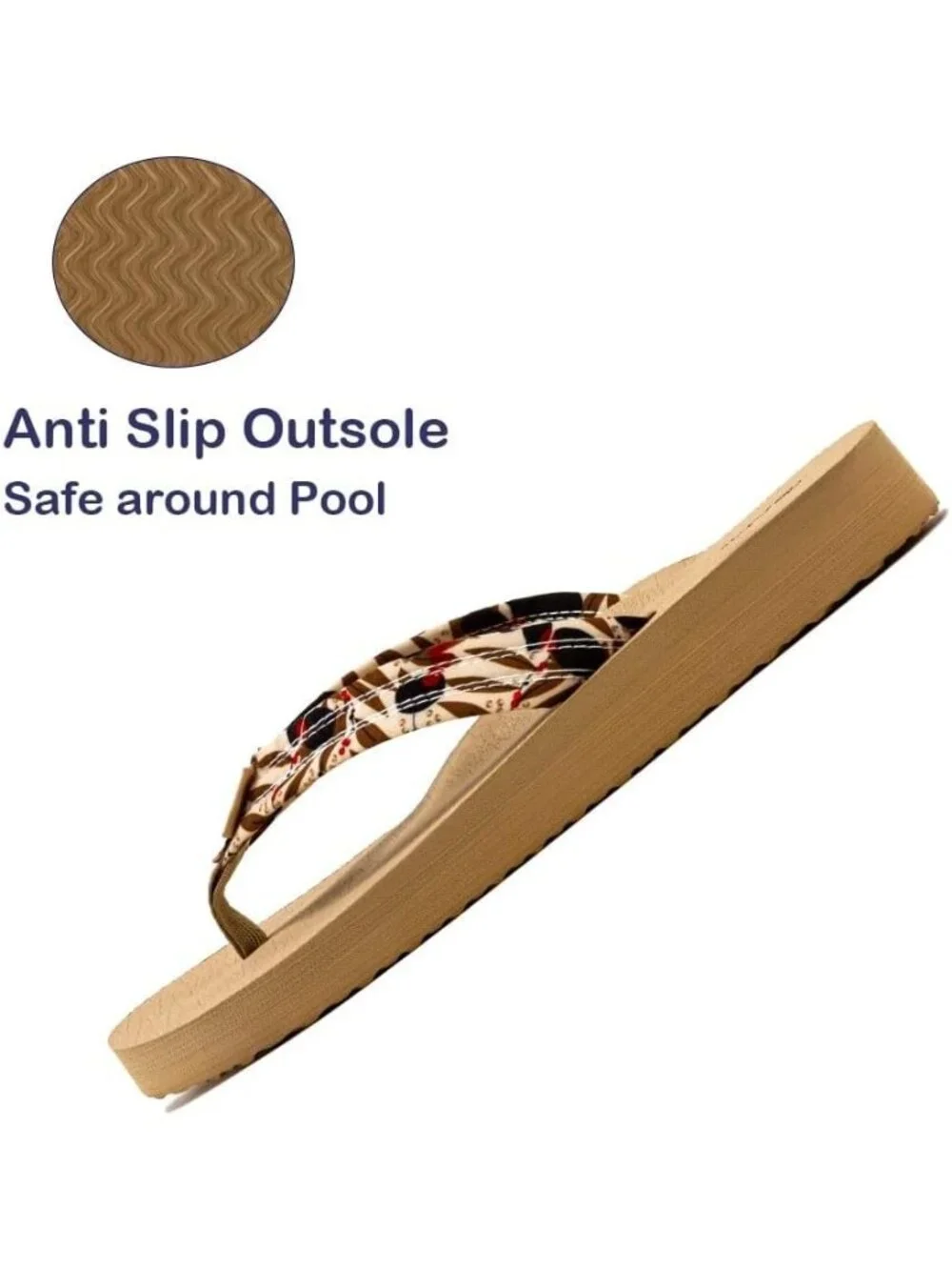 Women's Floral Black Berry Comfortable Flip Flops Summer Beach Thong Sandals